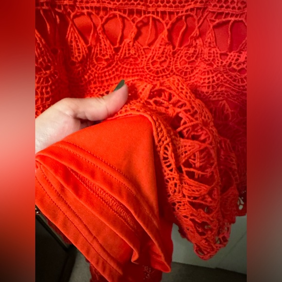 Pretty Little Thing Red Lace Mini Dress - Picture 4 of 6